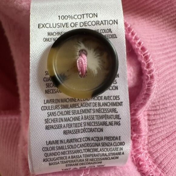 Boys Lie Head in the Clouds Cropped Pink Pullover Sweatshirt Size L/XL - Picture 8 of 8